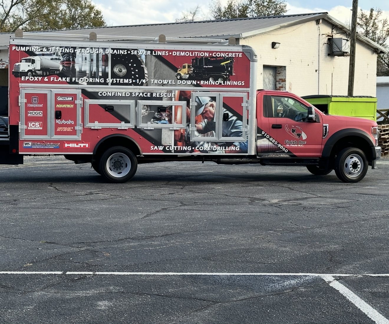 Finish One jetting truck
