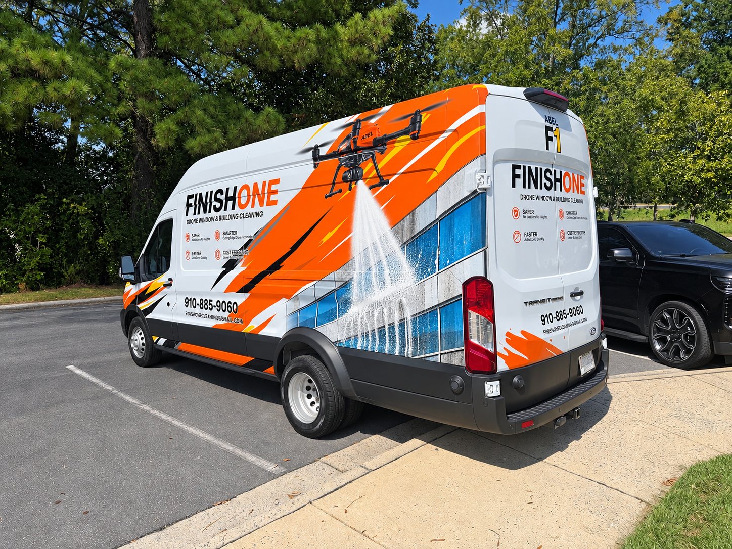 Finish One drone cleaning van